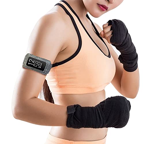 BUMOVE Elastic Armband Compatible with Fitbit Charge 4/3/2, Inspire/Inspire 2/Inspire HR, Luxe Fitness Tracker, Adjustable Sport Workout Women Men Stretchy Arm or Ankle Band Strap (Grey)