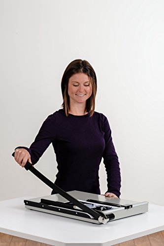 Dahle Vantage 18E Paper Trimmer, 18" Cut Length, 15 Sheet, Automatic Clamp, Adjustable Guide, Metal Base With 1/2" Gridlines, Guillotine Paper Cutter #TOP4