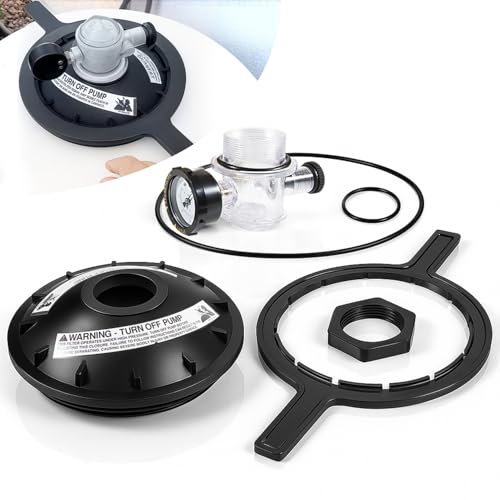 sixcow Complete 154856 8-1/2 Black Buttress Thread Closure Kit Replacement for Pentair Triton II TR100/TR140 TR100C/TR140C Triton C-3 Pool & Spa Filters