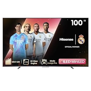 Hisense TV 100U7KQ – Mini-LED Smart TV de 100 Pulgadas,Televisor MiniLED más Grande del Mercado,Quantum Dot Colour, Modo Juego de 144Hz, Full Array Local Dimming, Dolby Vision IQ & Dolby Atmos(2023)