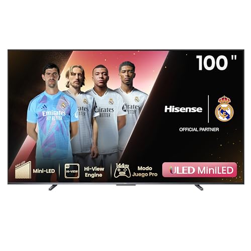 Hisense TV 100U7KQ - Mini-LED Smart TV de 100 Pulgadas,Televisor MiniLED más Grande del...