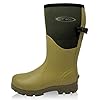 Dirt Boots Neoprene Wellington Muck Field Boots Adjustable Gusset Unisex Wellies (Khaki, numeric_11) #2