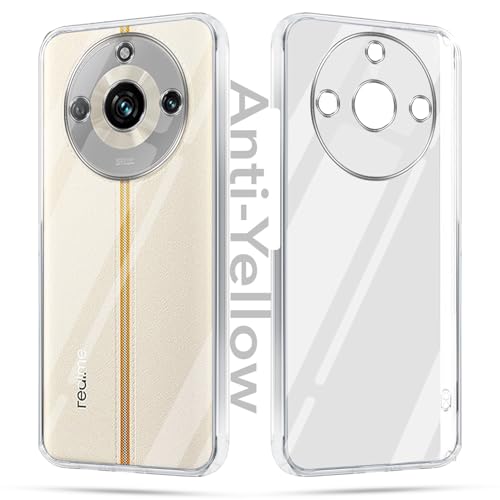 Image of Jkobi Lifetime Anti-Yellow Clear Back Cover Case for Realme 11 Pro 5G | Realme 11 Pro Plus 5G (Sleek Hard Crystal | Shockproof and Camera Protection)