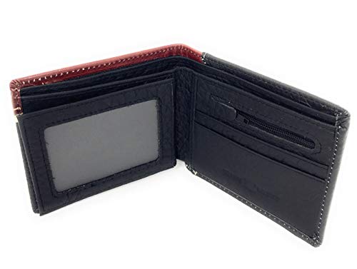 Western Genuine Leather Floral Tooled Rodeo Concho Mens Short Bifold Wallet in 2 colors (Black)4