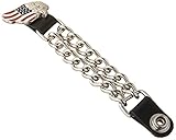 Hot Leathers Eagle Flag Chain Vest Extender (Silver, 4