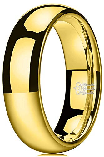 Alliances en tungstène 2mm 4mm 6mm bague de fiançailles or rose