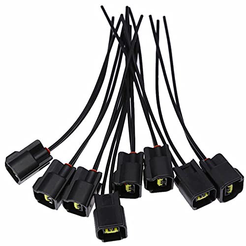 8 Pack Ford Ignition Coil Connector Plug Harness - Compatible with Ford Ignition Coil Harness - 4.6L, 5.4L, 6.8L Mustang, Cobra, SVT, F150, F250, E150 and Lincoln, Mazda, Suzuki