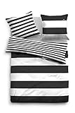 bettwäsche schwarz weiss muster Markenqualität von TOM TAILOR, ökologisch unbedenklich (Öko-Tex Standard 100)