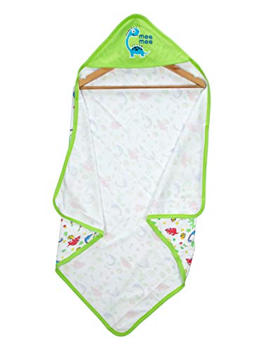 Image of Mee Mee Warm and Soft Wrapper Blanket with Hood, Giraffe, Green (284.0mm L X 5.0mm W)