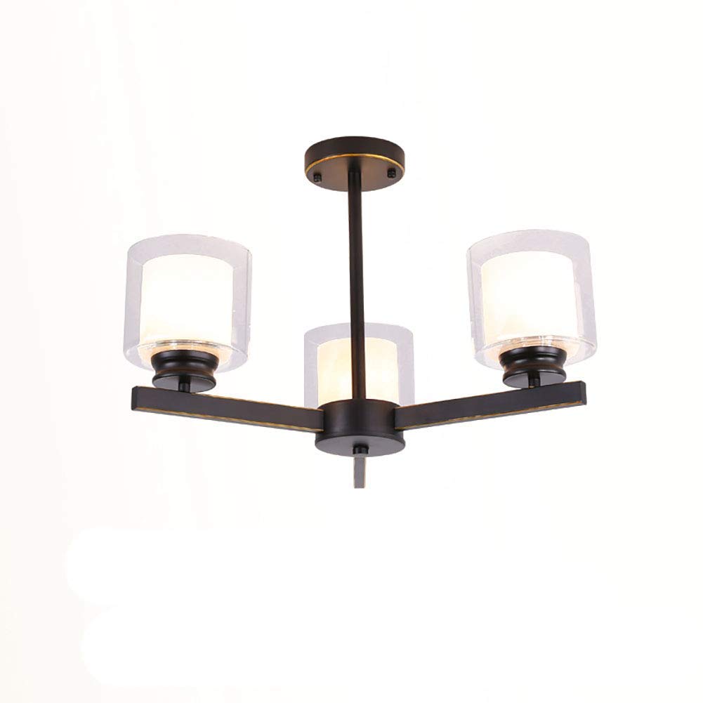 LYMSXAZOU Nordic 3Light Chandelier Modern Hanging Ceiling Light Fixture for Kitchen Island Dining Room Bedroom Living RestaurantElegant Home Lighting