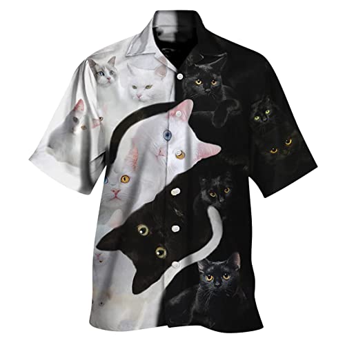Chemise Hawaïenne Homme Slim Fit à Manches Courtes pour l'Été