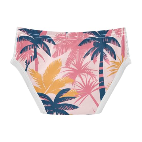 KLL Abstract Tropics Palm Tropical Trees Little Boys Cotton Briefs Underwear Breathable Children Undies2