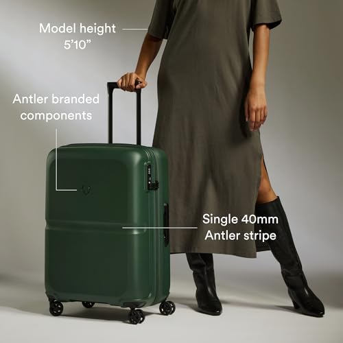 ANTLER Single Stripe Checked Medium Luggage, Green, 26x18x12, 89L by ANTLER - Used condition - Image 3