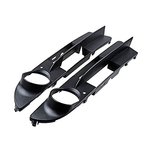 2X Front Bumper Fog Light Cover Grille Compatible with 2004 2005 2006 2007 E60 E61 5-Series (Left and Right)