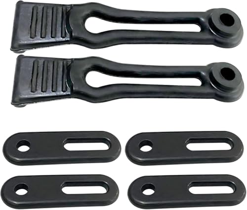 Hood Door Strap Latch Replacement - Compatible with Yamaha Rhino 450, 660, 700, Hisun UTV, Massimo, QLINK, Coleman, BENNCHE, Cub Cadet 400CC, 500CC, 700CC Models - Rubber Return Latch Kit