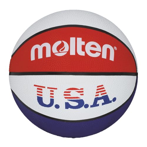 Molten Basketball Basketball BC7R-USA/BC5R-USA 5, Weiß/Blau/Rot, 5, BC5R-USA