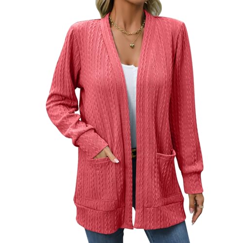 TecFabrik Women Knitted Cardigan Sweater Plus Size Chunky Knit Black