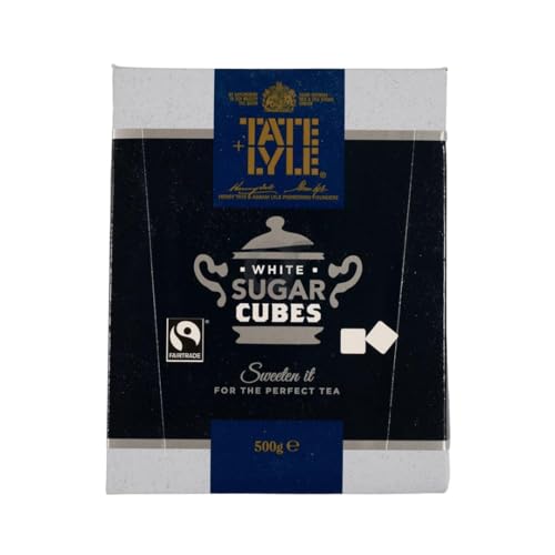 White Sugar Cubes 500g - Pure Cane Sugar Cubes for Tea Coffee & Hot Drinks - Convenient Pre-Portioned Cubes for Consistent Sweetness - Suitable for Vegetarians