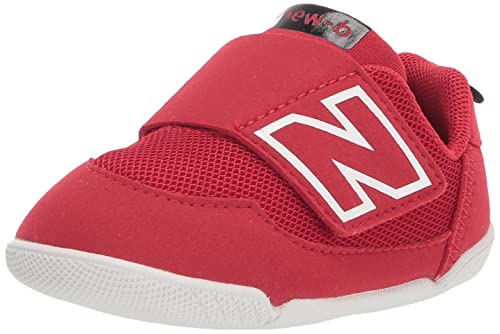 New Balance Kid's New-b V1 Hook and Loop Sneaker, Team Red/Black, 3 X-Wide Infant