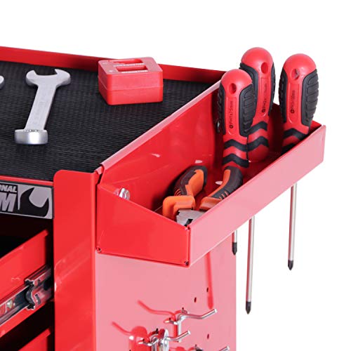 Tankstorm Tool Chest Heavy Duty Cart Steel Rolling Tool Box With Lockable Doors (Tz12 Red) #TOP3
