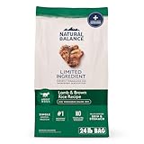 Natural Balance Limited Ingredient Adult Dry Dog Food with Healthy Grains, Lamb & Brown Rice Recipe, 24 Pound (Pack of 1)