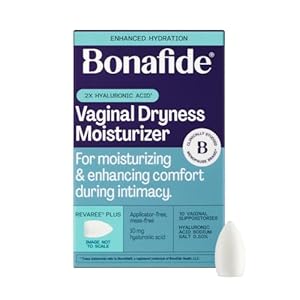 Bonafide Extra Strength Vaginal Moisturizer Revaree Plus – 10 mg Hyaluronic Acid – Hormone-Free – For Vaginal Dryness Associated with Painful Sex & Sensitive Tissue – 1-Month Supply