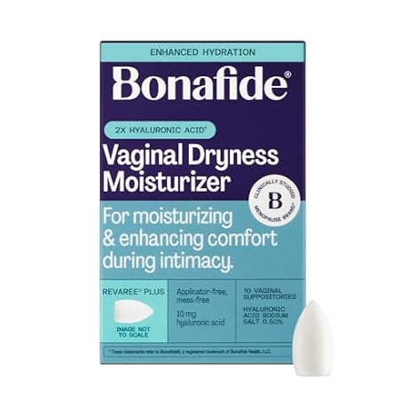 Bonafide Extra Strength Vaginal Moisturizer Revaree Plus – 10 mg Hyaluronic Acid – Hormone-Free – For Vaginal Dryness Associated with Pain & Sensitive Tissue – 1-Month Supply