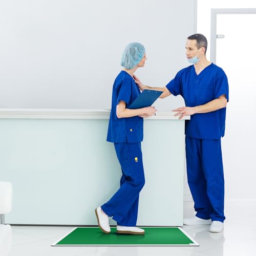 Image of Nuanchu Adhesive Mat Pad Include 1 Sticky Non Slip Base Pad 2 Tacky Dust Mats Construction of 30 Sheets (60 Sheets Total) for Clean Room Science Lab Matting Laboratory Hospital (Green,24x36 Inches)