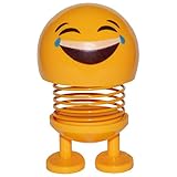 Face with Tears of Joy Emoji Bobblehead Figures Car Decorations - Cute Interior Decor Toy Party...