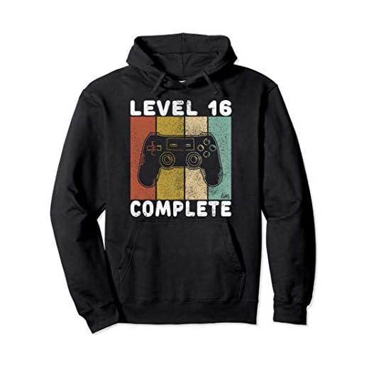 Camiseta Gamer Para Niños 16 Años Regalo 16 Cumpleaños Sudadera con Capucha