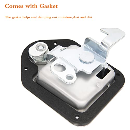 Asdfght Truck Tool Box Lock Handle-Tool Box Replacement Latch-Stainless Steel Truck Tool Box Latch Paddle Lock Replacement Handle 4-3/8In X 3-1/4In (Collocation Two Keys) #TOP3