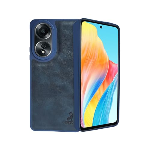 Image of AIBEX Shield Back Cover Case Compatible with Oppo A38 4G / Oppo A18 4G Back Cover | Flexible Vegan Leather | Full Camera Protection | Raised Edges | Super Soft-Touch | Bumper Case