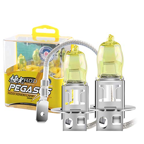 KaiDengZhe 2 stks H3 100w Super Heldere Goud Geel licht 2800K Halogeen Lamp Gloeilamp 12V Auto Koplamp Mistlamp Lamp Vervanging