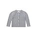 Stellou - Cardigan per neonati e bambini, in cotone, con bottoni effetto legno e maniche raglan oblique, grigio melange, 62 cm