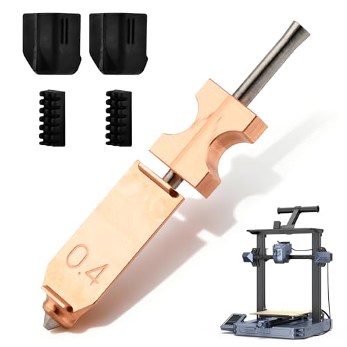0.4MM Hotend Kit for Flash Forge AD5X Nozzle, 3D Printer Accessory Extruder Quick Release Nozzle Heater Block Throat Tube with 2 Silicone Cover and 2 Nozzle Brushes(Size:0.4 MM AD5X Nozzle)