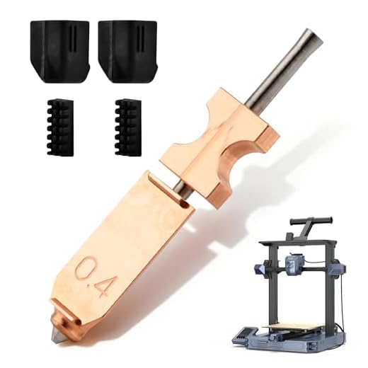0.4MM Hotend Kit for Flash Forge AD5X Nozzle, 3D Printer Accessory Extruder Quick Release Nozzle Heater Block Throat Tube with 2 Silicone Cover and 2 Nozzle Brushes(Size:0.4 MM AD5X Nozzle)