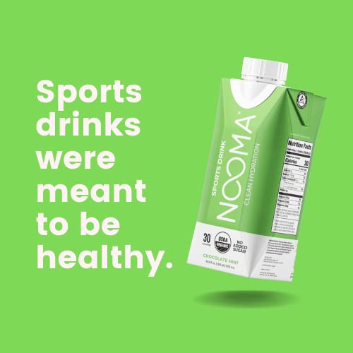 Nooma Organic Electrolyte Sports Drink | Electrolyte Drink With Organic Coconut Water | Workout Hydration Drink With No Added Sugar | 30 Calories| Chocolate Mint, Pack Of 12 Sports Drinks (16.9Oz) #TOP2