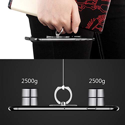 Zostland 1Pc Transparent Clear Phone Ring,Universal 360°Adjustable Phone Case Finger Grip Stand Holder Desk Stent Mount Car Hook Compatible With Iphone 13 12 11 Xs Max X Plus Ipad Samsung (Round) #TOP3