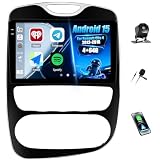 CAMECHO 4+64G Autoradio Android 15 da 10 Pollici per Renault Clio 4 2012-2018, Clio Radio Bluetooth con GPS WIFI Wireless Carplay Android Auto RDS FM Mirror Link + Telecamera Posteriore, Touchscreen