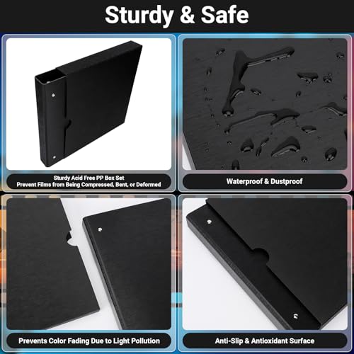 Image of Acid Free Film Negative Binder, 3 Ring Binder with 30 Pack 35mm Negative Sleeves and 30 Pack 120 Film Sleeves