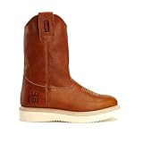 King Welt Santa Fe 11' Wellington Boots: Lightweight Comfort, Square Toe, Pull-On Ease, Full Grain Leather, Durable PU Sole Tan Size 10.5