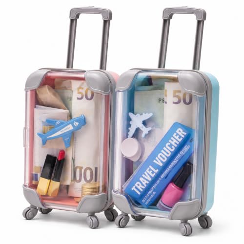 KIJUK 2er Mini-Koffer als Geschenkbox für Geldgeschenke und Reisegutscheine