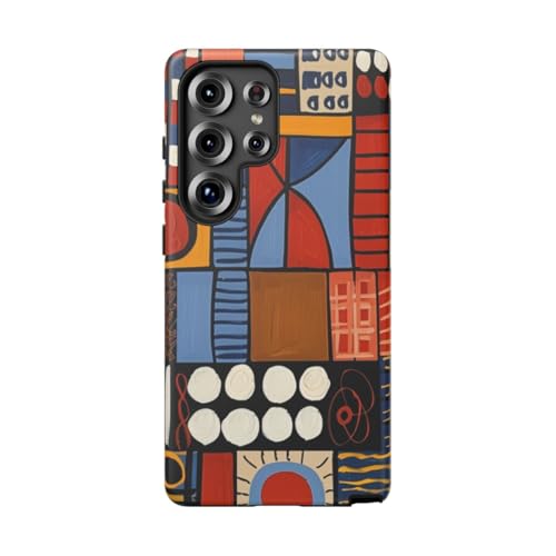 Coque Samsung S25 Ultra géométrique mate anti-choc et anti-trace