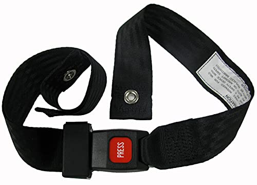 The Aftermarket Group Wheelchair Positioning Strap, Auto Style Push Button, Black, 48" L, TAG511110