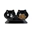 Black Stand with 2 Black Bowls