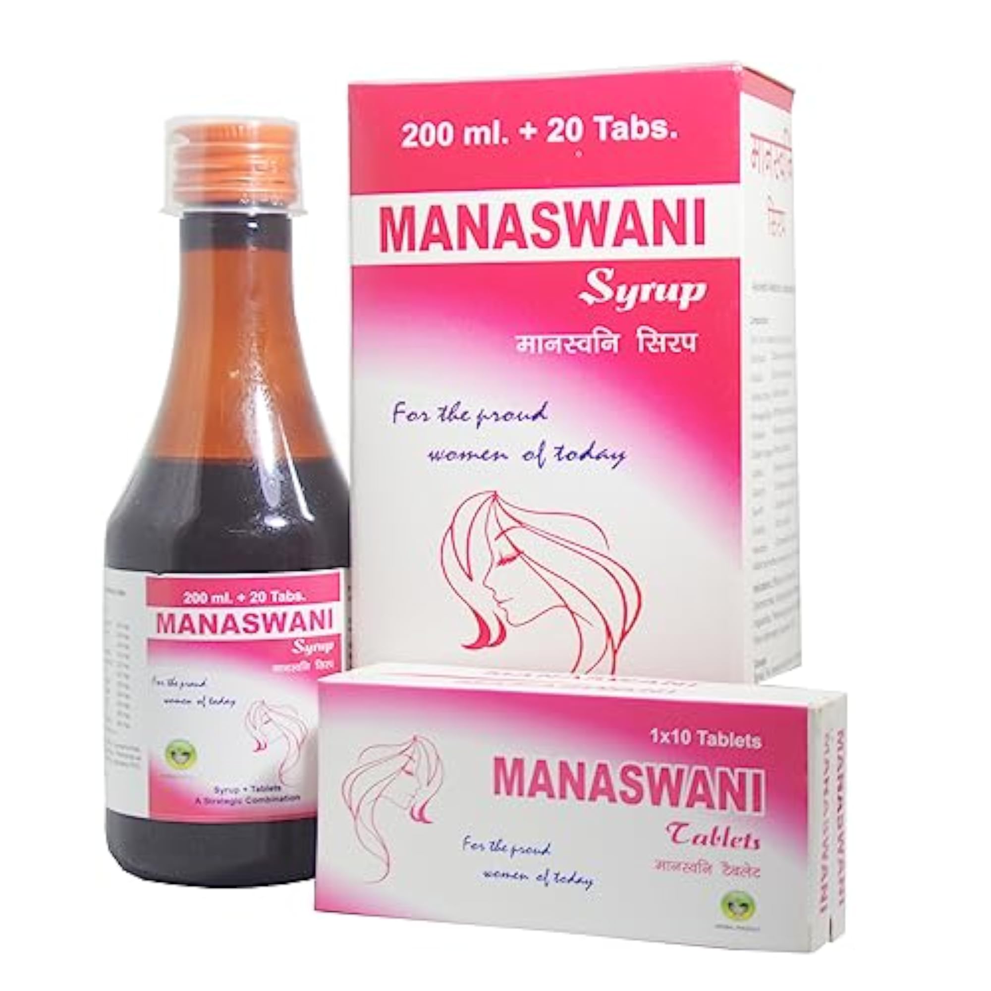 Alsence Manaswani Syrup + Tablets, Herbal Combination Product