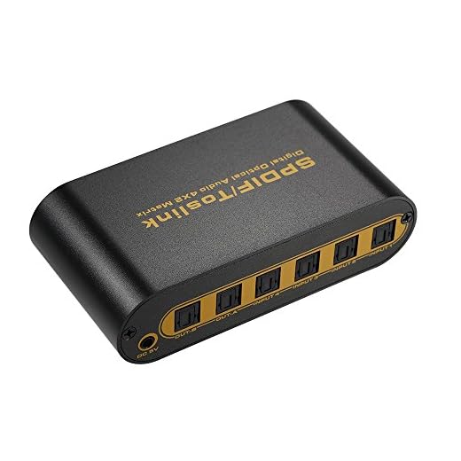 Digital Premium Qualität SPDIF/Toslink Digital Optical Audio Switcher 4 * 2 Matrix Vier Eingänge Zwei Ausgänge