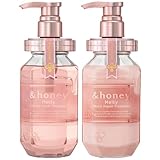 [Genuine Product] &honey Melty Moist Repair Shampoo & Conditioner Set 440mL+450g/14.87.fl.Oz+15.69Oz Sulfate-Free Moisturizing Hair Care Tame Frizz Waves