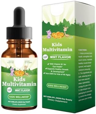 Essential for Children: Children’s multivitamin and Mineral Oral Solution, a Nutritional Supplement for Children, Protecting Children’s Health, Suitable for Both Boys and Girls, 2 fl. oz.