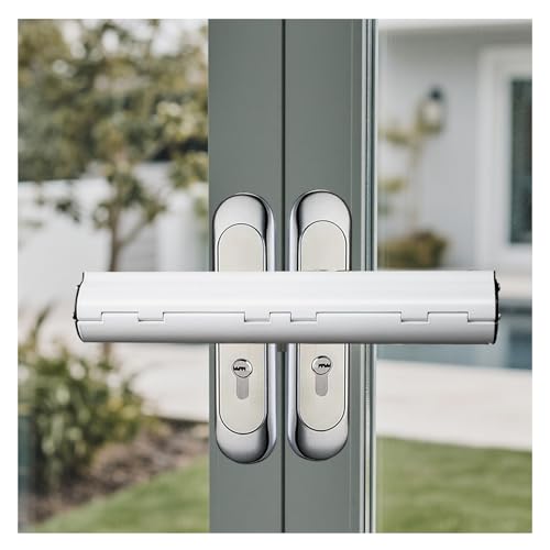 White Patio Door Security Lock Professional French Door Security Lock High-Security Rating Door Lock for French Double Doors and Conservatory Doors